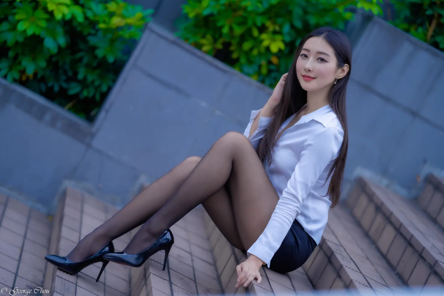 [Mzsock] NO.131 Wu Xiaokui OL black silk high heels beautiful legs street photography#[39P]-35