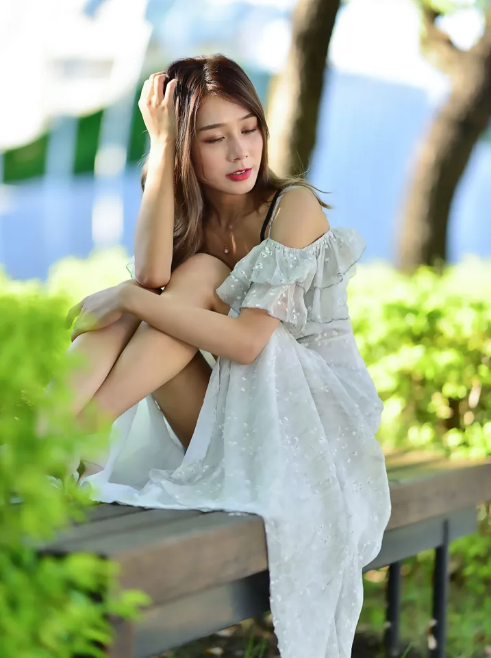 [Mzsock] NO.200 vivi Cao Yuanyuan suspender high-slit long skirt with high heels and beautiful legs street photography#[105P]-86